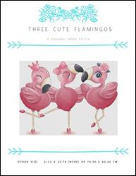 Three Cute Flamingos / X Squared Cross Stitch