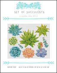 Set of Succulents / X Squared Cross Stitch