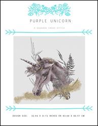 Purple Unicorn / X Squared Cross Stitch