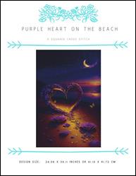 Purple Heart on the Beach / X Squared Cross Stitch