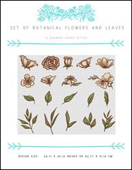 Set of Botanical Flowers and Leaves / X Squared Cross Stitch