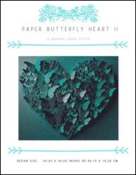 Paper Butterfly Heart II / X Squared Cross Stitch