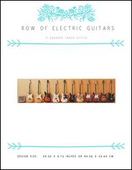 Row of Electric Guitars / X Squared Cross Stitch