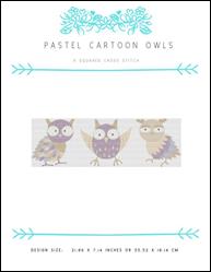 Pastel Cartoon Owls / X Squared Cross Stitch