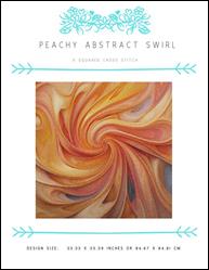 Peachy Abstract Swirl / X Squared Cross Stitch