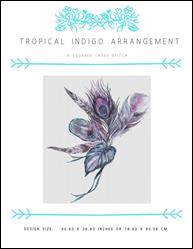 Tropical Indigo Arrangement / X Squared Cross Stitch