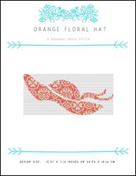 Orange Floral Hat / X Squared Cross Stitch