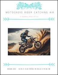 Motocross Rider Catching Air / X Squared Cross Stitch