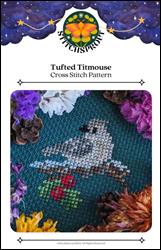 Tufted Titmouse Christmas Ornament / StitchSprout Cross Stitch