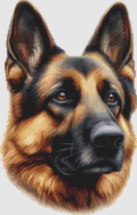 German Shepherd - Portrait II / DogShoppe Designs