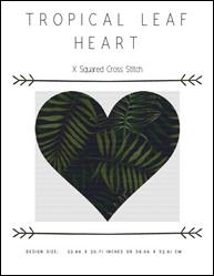 Tropical Leaf Heart / X Squared Cross Stitch