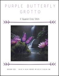 Purple Butterfly Grotto / X Squared Cross Stitch