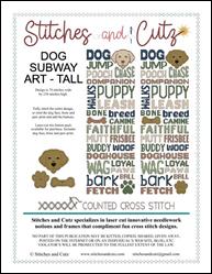 Dog Subway Art - Tall Version / Stitches and Cutz