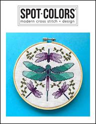 Dragonflies Cross Stitch Pattern / Spot Colors