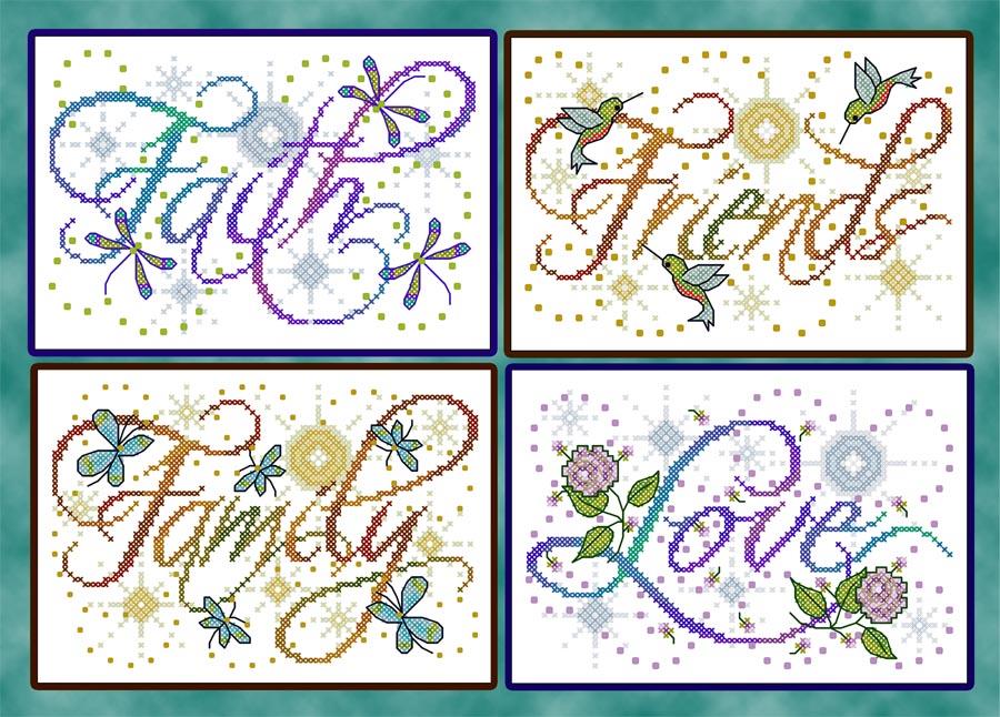 Faith, Love, Family, Friends / Joan Elliott Design