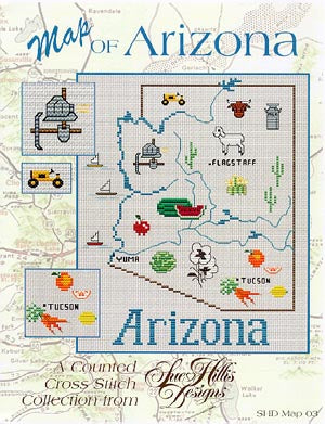 Arizona Map / Sue Hillis Designs