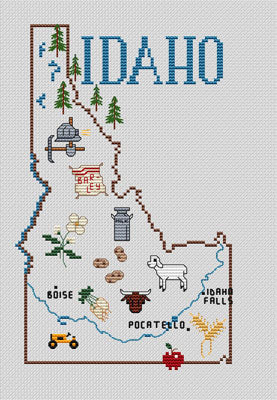 Idaho Map / Sue Hillis Designs