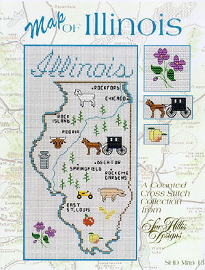 Illinois Map / Sue Hillis Designs