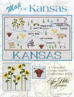 Kansas Map / Sue Hillis Designs