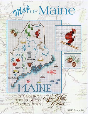 Maine Map / Sue Hillis Designs