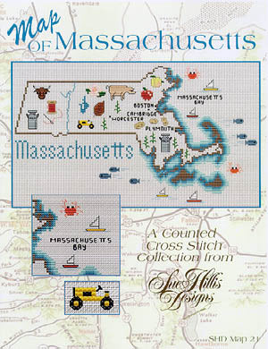 Massachusettes Map / Sue Hillis Designs