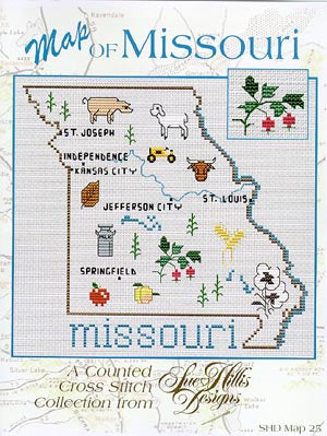 Missouri Map / Sue Hillis Designs