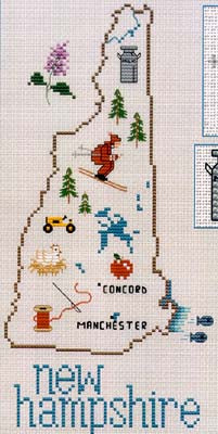 New Hampshire Map / Sue Hillis Designs