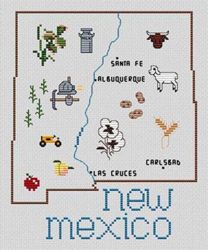 New Mexico Map / Sue Hillis Designs