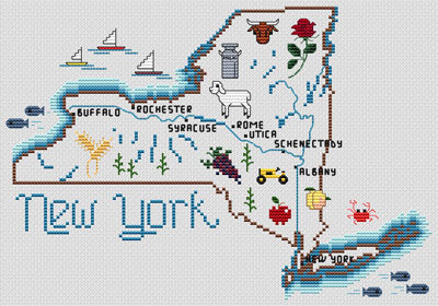 New York Map / Sue Hillis Designs