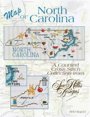 North Carolina Map / Sue Hillis Designs