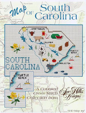 South Carolina Map / Sue Hillis Designs