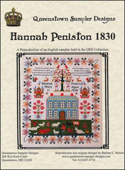 Hannah Peniston 1830 / Queenstown Sampler Designs