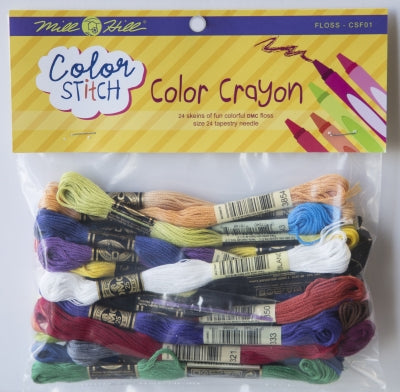 Color Crayon Floss Pack / Color Stitch