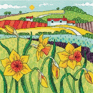 Daffodil Landscape - The Karen Carter Collection - HCK1517A / Heritage Crafts