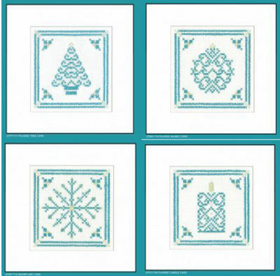 Teal Filigree - Greeting Cards Asst  - (Pk of 4) -  by Kirsten Roche / Heritage Crafts