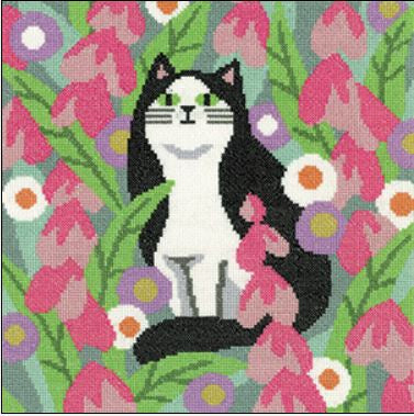 Black & White Cat - The Karen Carter Collection  by Karen Carter - HCK1694A / Heritage Crafts