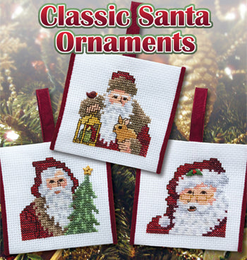 Classic Santa Ornaments (3 Designs) - Leaflet / Stoney Creek