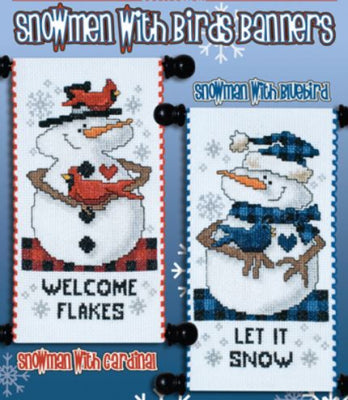 Snowmen With Birds Banners (2 Designs) - Leaflet / Stoney Creek