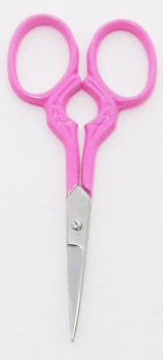 Heart Scissor Pink Handles With Deer Antler (Heart) Design 3.5" / Tamsco / TM248G