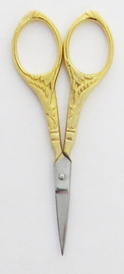 Double Peacock Design Scissor Gold Handles 3.5" / Tamsco / TM271G