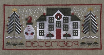 December Calendar Cover / Drawn Thread, The