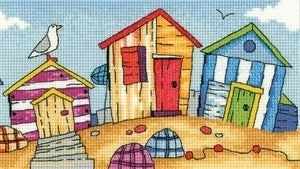 Beach Huts  By the Sea by Karen Carter - HCK1273 / Heritage Crafts