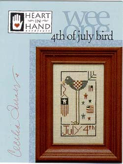 4th Of July Bird / Heart In Hand Needleart