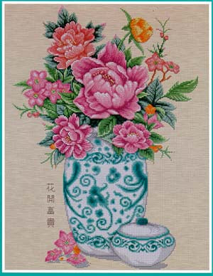 Peony In Vase / PINN Stitch/Art & Technology Co. Ltd.