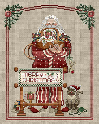 Stitching Santa / Sue Hillis Designs