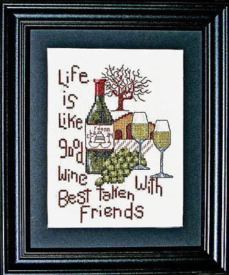 Good Wine Good Friends / Bobbie G Designs