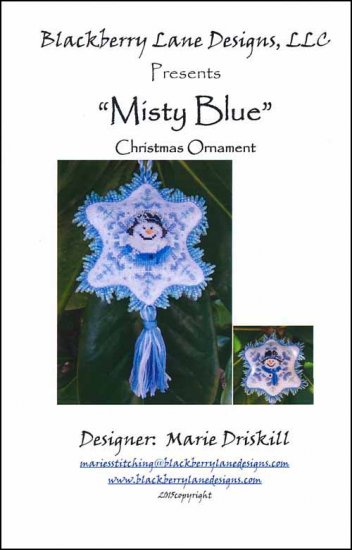 Misty Blue Ornament / Blackberry Lane Designs