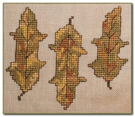 Autumn Leaves Wall Quilt Block I / Cross-Point Designs