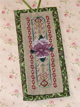 Purple Pansy Bookmark / Country Garden Stitchery