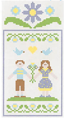 Spring Social 4: Lovebird Couple (w/thread) / Country Cottage Needleworks